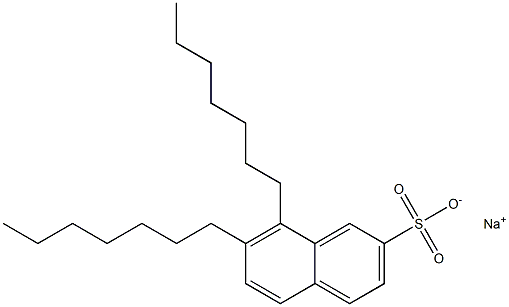 7,8-Diheptyl-2-naphthalenesulfonic acid sodium salt Struktur