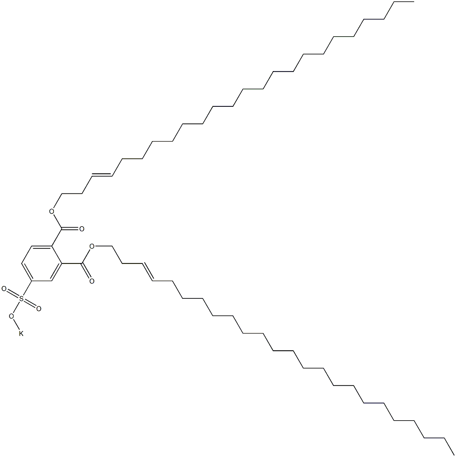 4-(Potassiosulfo)phthalic acid di(3-tetracosenyl) ester Struktur