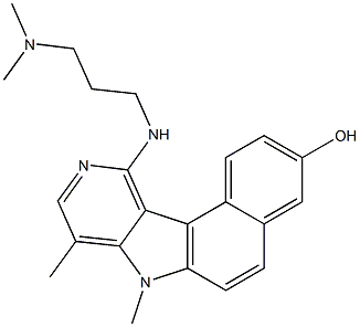 11-(3-Dimethylaminopropylamino)-3-hydroxy-7,8-dimethyl-7H-benzo[e]pyrido[4,3-b]indole Struktur