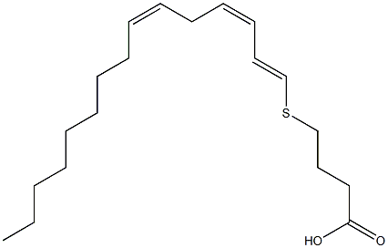 4-[[(1E,3Z,6Z)-1,3,6-Pentadecatrienyl]thio]butyric acid Struktur