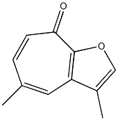 3,5-Dimethyl-8H-cyclohepta[b]furan-8-one Struktur