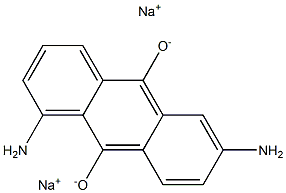 Disodium 1,6-diamino-9,10-anthracenediolate Struktur