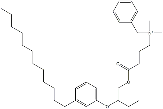 N,N-Dimethyl-N-benzyl-N-[3-[[2-(3-dodecylphenyloxy)butyl]oxycarbonyl]propyl]aminium Struktur