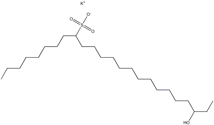 22-Hydroxytetracosane-9-sulfonic acid potassium salt Struktur