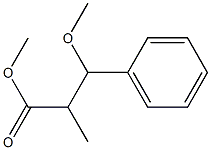 3-Methoxy-2-methyl-3-phenylpropanoic acid methyl ester Struktur