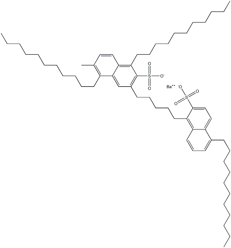 Bis(1,5-diundecyl-2-naphthalenesulfonic acid)barium salt Struktur