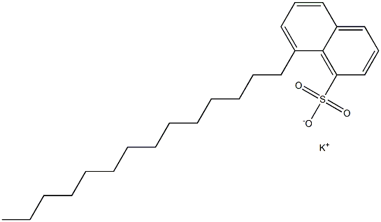 8-Tetradecyl-1-naphthalenesulfonic acid potassium salt Struktur