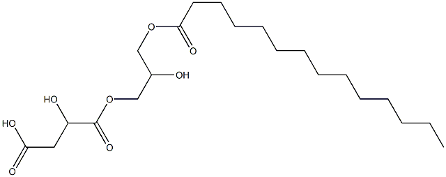 2-Hydroxybutanedioic acid hydrogen 1-[2-hydroxy-3-(tetradecanoyloxy)propyl] ester Struktur