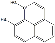 1-Hydroxy-9-mercapto-1H-phenalene-1-cation Struktur