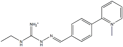 1-Methyl-2-[4-[2-[iminio(ethylamino)methyl]hydrazonomethyl]phenyl]pyridinium Struktur