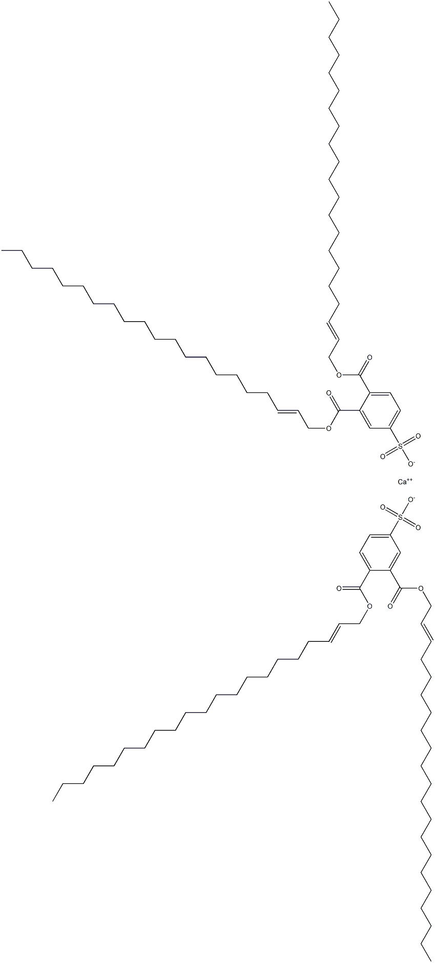 Bis[3,4-di(2-henicosenyloxycarbonyl)benzenesulfonic acid]calcium salt Struktur