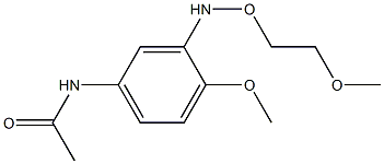 4'-Methoxy-3'-(2-methoxyethoxyamino)acetanilide Struktur