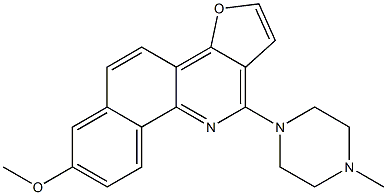 11-(4-Methylpiperazin-1-yl)-7-methoxybenzo[h]furo[3,2-c]quinoline Struktur