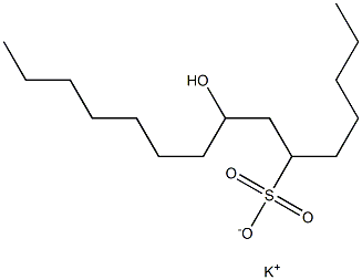 8-Hydroxypentadecane-6-sulfonic acid potassium salt Struktur