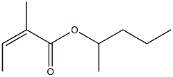 2-Methylisocrotonic acid 1-methylbutyl ester Struktur