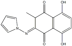 2-Pyrrolizino-5,8-dihydroxy-3-methylnaphthalene-1,4-dione Struktur