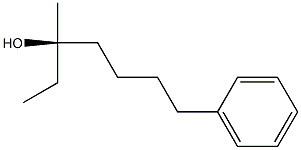 [R,(+)]-3-Methyl-7-phenyl-3-heptanol Struktur