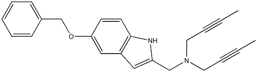 2-[Di(2-butynyl)aminomethyl]-5-(benzyloxy)-1H-indole Struktur