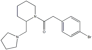 1-[(4-Bromophenyl)acetyl]-2-(1-pyrrolidinylmethyl)piperidine Struktur