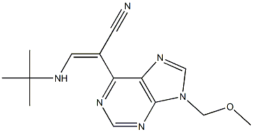 9-(Methoxymethyl)-6-[(E)-2-(tert-butylamino)-1-cyanoethenyl]-9H-purine Struktur