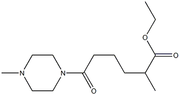 2-Methyl-5-(4-methylpiperazinocarbonyl)pentanoic acid ethyl ester Struktur