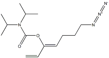 N,N-Diisopropylcarbamic acid (3Z)-7-azido-1,3-heptadien-3-yl ester Struktur