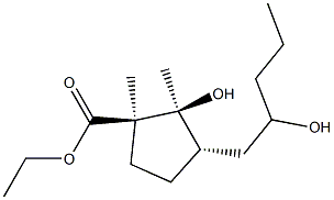 (1R,2S,3S)-2-Hydroxy-3-(2-hydroxypentyl)-1,2-dimethylcyclopentane-1-carboxylic acid ethyl ester Struktur