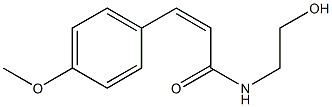 N-(2-Hydroxyethyl)-4-methoxy-cis-cinnamamide Struktur