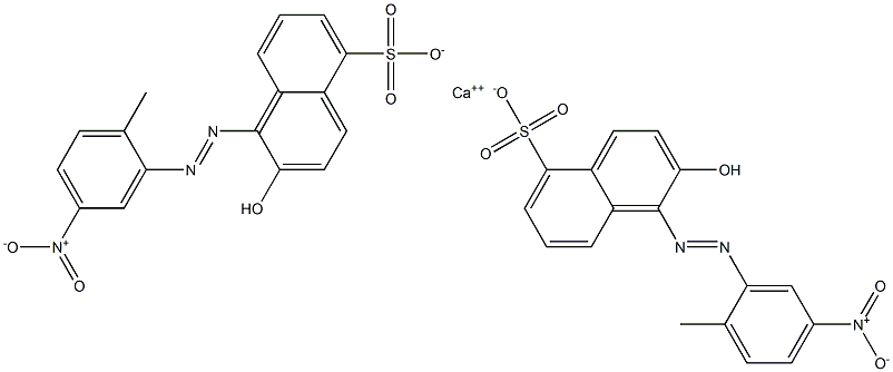 Bis[1-[(2-methyl-5-nitrophenyl)azo]-2-hydroxy-5-naphthalenesulfonic acid]calcium salt Struktur