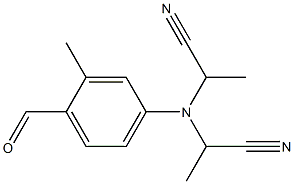 2-Methyl-4-[N,N-di(1-cyanoethyl)amino]benzaldehyde Struktur