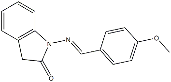 1-[(4-Methoxybenzylidene)amino]-1H-indol-2(3H)-one Struktur