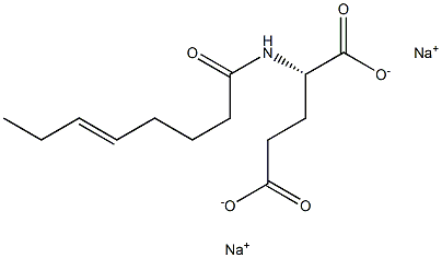 N-(5-Octenoyl)glutamic acid disodium salt Struktur