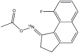 9-Fluoro-2,3-dihydro-1H-benz[e]inden-1-one O-acetyl(15N)oxime Struktur