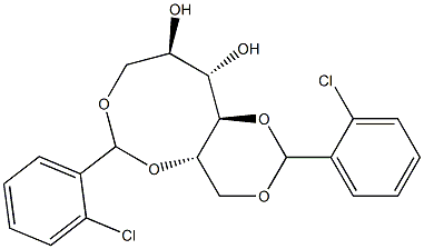 1-O,5-O:4-O,6-O-Bis(2-chlorobenzylidene)-L-glucitol Struktur