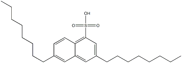 3,6-Dioctyl-1-naphthalenesulfonic acid Struktur