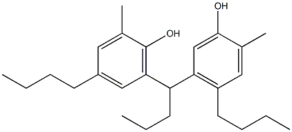 5,6'-Butylidenebis(2-methyl-4-butylphenol) Struktur