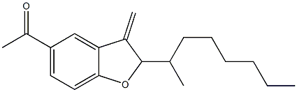 2-Octyl-3-methylene-5-acetyl-2,3-dihydrobenzofuran Struktur