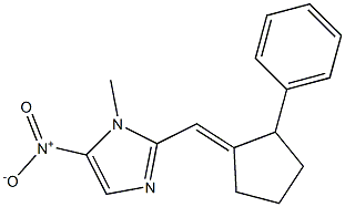 1-Methyl-2-[(2-phenylcyclopentylidene)methyl]-5-nitro-1H-imidazole Struktur