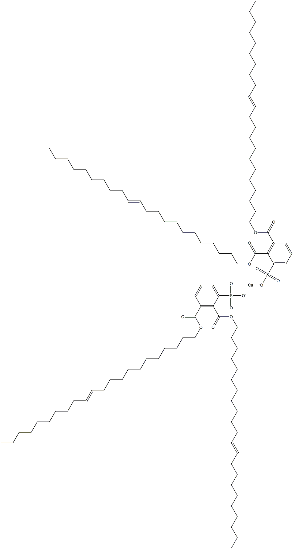 Bis[2,3-di(12-docosenyloxycarbonyl)benzenesulfonic acid]calcium salt Struktur