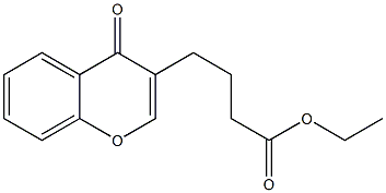 4-(4-Oxo-4H-1-benzopyran-3-yl)butyric acid ethyl ester Struktur