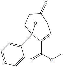 5-Phenyl-2-oxo-8-oxabicyclo[3.2.1]oct-6-ene-6-carboxylic acid methyl ester Struktur