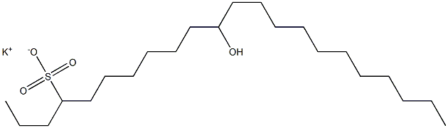 11-Hydroxydocosane-4-sulfonic acid potassium salt Struktur