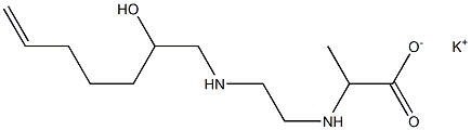 2-[N-[2-[N-(2-Hydroxy-6-heptenyl)amino]ethyl]amino]propionic acid potassium salt Struktur