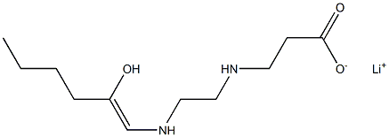 3-[N-[2-[N-(2-Hydroxy-1-hexenyl)amino]ethyl]amino]propionic acid lithium salt Struktur