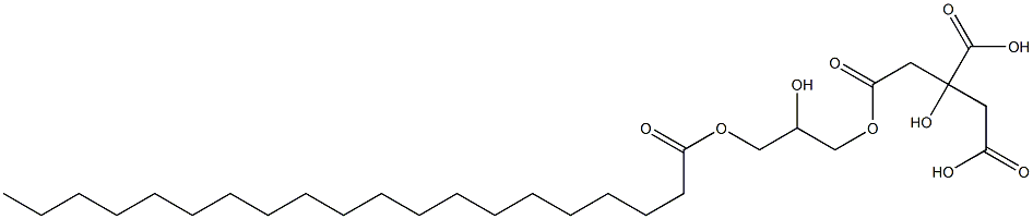 Citric acid dihydrogen 1-(2-hydroxy-3-icosanoyloxypropyl) ester Struktur