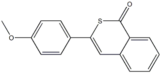 3-(4-Methoxyphenyl)-1H-2-benzothiopyran-1-one Struktur