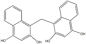 4,4'-Methylenebis(1,3-naphthalenediol) Struktur