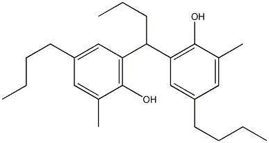 6,6'-Butylidenebis(2-methyl-4-butylphenol) Struktur