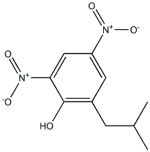 6-Isobutyl-2,4-dinitrophenol Struktur