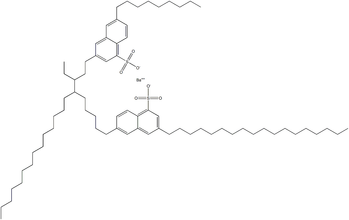 Bis(6-nonyl-3-octadecyl-1-naphthalenesulfonic acid)barium salt Struktur